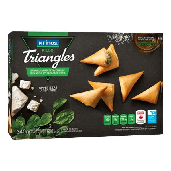 Krinos  Fillo Triangles Spinach and Feta 340gr